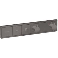 Hansgrohe RainSelect bateria wannowo-prysznicowa podtynkowa termostatyczna czarny chrom szczotkowany 15380340