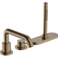 Hansgrohe Tecturis S bateria wannowo-prysznicowa 3-otworowa brąz szczotkowany 73447140