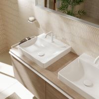 Hansgrohe Xelu Q umywalka 50x48 cm nablatowa prostokątna SmartClean biały 61014450