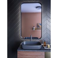 HoM Musum lustro 40x80 cm rama stalowa czarny M-40x80-BLC50x4ON