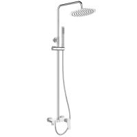 Invena Alonia zestaw prysznicowy ścienny z deszczownicą chrom AU-70-D01