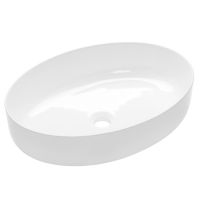 Invena Astri umywalka 55x41 cm nablatowa owalna biała CE-30-001