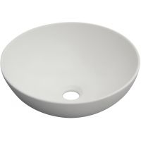 Invena Tinos umywalka 39,5 cm nablatowa okrągła biały mat CE-43-001