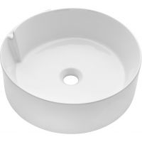 Invena Kordoba umywalka 43 cm nablatowa okrągła biała CE-47-001