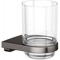 Keuco Collection Moll kubek do mycia zębów z uchwytem tytan czarny szczotkowany 12750359000