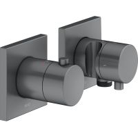 Keuco Edition 11 bateria prysznicowa termostatyczna podtynkowa chrom-czarny szczotkowany 51153131222