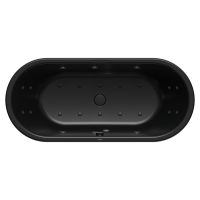 Kaldewei Centro Duo Oval wanna z hydromasażem 180x80 cm model 128 Body&Soul prawa czarny mat 282893880676