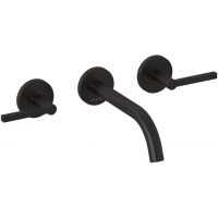 Kludi Nova Fonte Puristic bateria umywalkowa podtynkowa czarny szczotkowany 20144N215