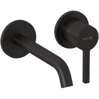 Kludi Nova Fonte Pura bateria umywalkowa podtynkowa czarny szczotkowany 20244N215