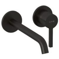 Kludi Nova Fonte Pura bateria umywalkowa podtynkowa czarny szczotkowany 20245N215