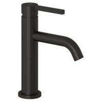 Kludi Nova Fonte Pura bateria umywalkowa stojąca czarny szczotkowany 20266N215