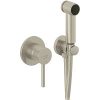 Kludi Bozz bateria bidetowa z zestawem prysznicowym podtynkowa nikiel szczotkowany 38998N576