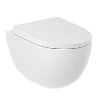 Kludi Resa D miska WC z deską wolnoopadającą wisząca bez kołnierza spłukiwanie wirowe biały 24WCSET43