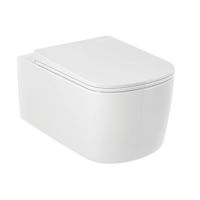 Kludi Resa S miska WC z deską wolnoopadającą wisząca bez kołnierza spłukiwanie wirowe biały 27WCSET43