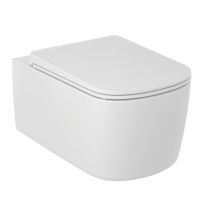 Kludi Resa S miska WC z deską wolnoopadającą wisząca bez kołnierza spłukiwanie wirowe biały mat 27WCSET53
