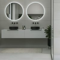 Kludi Resa R umywalka z korkiem 40x40 cm okrągła nablatowa czarny mat 58CW1039