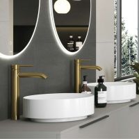 Kludi Resa R umywalka z korkiem 40x40 cm okrągła nablatowa biała 58CW1043