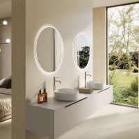 Kludi Resa R umywalka z korkiem 40x40 cm okrągła nablatowa biała 58CW1043