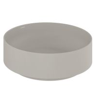 Kludi Resa R umywalka z korkiem 40x40 cm okrągła nablatowa brąz/beż 58CW10O2