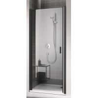 Kermi Cada XS Czarny Soft drzwi prysznicowe 80 cm lewe czarny soft/szkło przezroczyste CK1WL080203PK