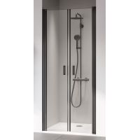 Kermi Cada XS Czarny Soft drzwi prysznicowe 80 cm czarny soft/szkło przezroczyste CKPTD080203PK