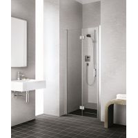 Kermi Liga drzwi prysznicowe 80 cm składane lewe srebrny połysk/szkło przezroczyste LI2SL08020VPK