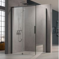 Kermi Nica NI D2L drzwi prysznicowe 100 cm lewe czarny soft/szkło przezroczyste NID2L100203PK