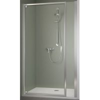 Kermi Stina drzwi prysznicowe 120 cm uchylne srebrny połysk/szkło przezroczyste ST1OP12019VPK