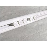 Kleine Wolke Narożna szyna do zasłony prysznicowej biała 170x75 cm biały 3336100019