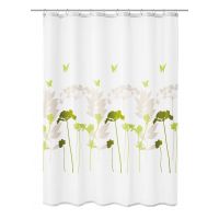 Kleine Wolke Barcelona zasłona prysznicowa 180x180 cm tekstylna biały/kwiaty 5188602344