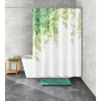 Kleine Wolke Floresta zasłona prysznicowa 180x200 cm wzór liście 5912600305