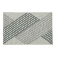 Kleine Wolke Cross dywanik łazienkowy 80x140 cm poliester szary 9181901657