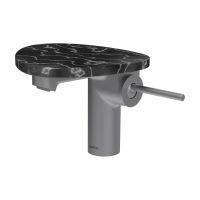 Laufen Ada bateria umywalkowa stojąca stal nierdzewna/czarny marmur HF506702506060