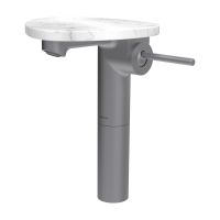 Laufen Ada bateria umywalkowa stojąca wysoka stal nierdzewna/biały marmur HF506714505060