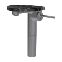 Laufen Ada bateria umywalkowa stojąca wysoka stal nierdzewna/czarny marmur HF506714506060