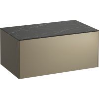 Laufen Sonar szafka 77 cm podumywalkowa wisząca z blatem tytanowy połysk H4054100341421