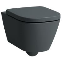 Laufen Meda miska WC wisząca bez kołnierza spłukiwanie wirowe grafit mat H8201107580001