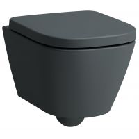 Laufen Meda miska WC wisząca bez kołnierza spłukiwanie wirowe grafit mat H8201137580001