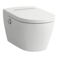 Laufen Cleanet Auria toaleta myjąca wisząca bez kołnierza ze spłukiwaniem wirowym biała H8208414000001