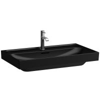 Laufen Meda umywalka 80x46 cm prostokątna ścienna-meblowa czarny mat H8101177161041