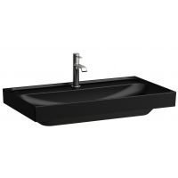 Laufen Meda umywalka 80x46 cm prostokątna ścienna-meblowa czarny mat H8101177161091