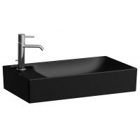 Laufen Meda umywalka 60x35 cm prostokątna nablatowa czarny mat H8121137161051