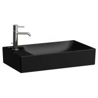Laufen Meda umywalka 60x35 cm prostokątna nablatowa czarny mat H8121137161131