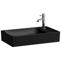 Laufen Meda umywalka 60x35 cm prostokątna nablatowa czarny mat H8121137161141