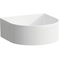 Laufen Sonar umywalka 34x34 cm półokrągła nablatowa biała H8123414001121
