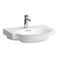 Laufen The New Classic umywalka 60x48 cm półokrągła biała z wzorem Ornamental H813853R031081