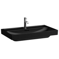 Laufen Meda umywalka 80x46 cm prostokątna ścienna czarny mat H8161177161091