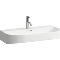 Laufen Sonar umywalka 80x42 cm półokrągła ścienna biała H8163440001041