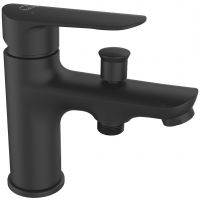 Laveo Appia bateria wannowo-prysznicowa stojąca czarny mat BLP71JD