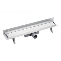 Laveo Basso odpływ przyścienny 80 cm ruszt odwracalny stal COB281D